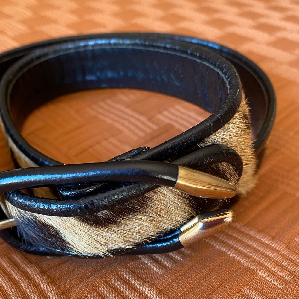 Vintage Leopard Fur Belt